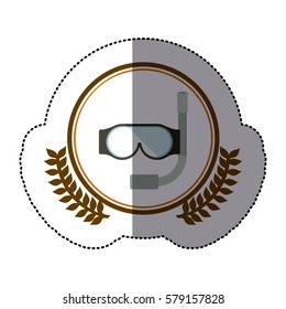 symbol diving goggles icon image, vector illustration