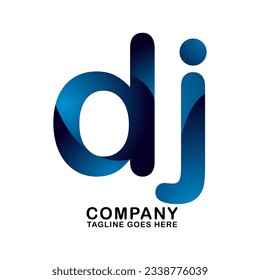Symbol DJ letter logo on white background, can be used for art companies, sports, etc