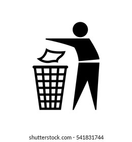 Symbol Do not litter. Vector icon on white background