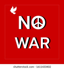 Symbol, do not take war.Red background