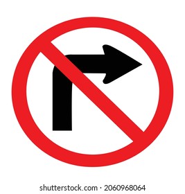symbol do not turn right