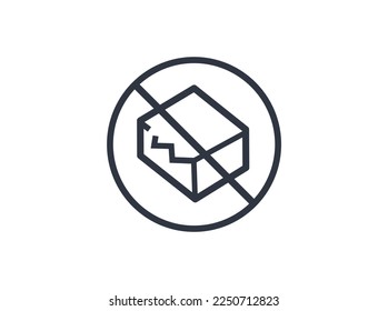 Symbol of Do not Use if the Package is Damaged.
 - Shutterstock ID 2250712823