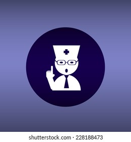 symbol of the doctor warning about danger