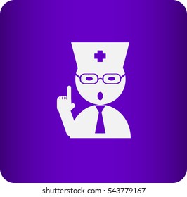 symbol of the doctor warning about danger