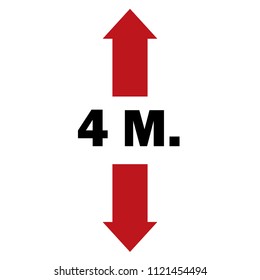 symbol does not exceed. Maximum height. 4 m