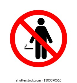 The symbol does not leave a cigarette that is not extinguished because it may cause a fire.