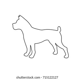 Symbol Dog On White Background Stock Vector (Royalty Free) 715122127 ...