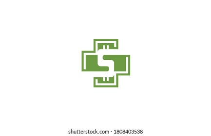 Symbol Dollar With Cross Vector Logo Design Inspiration