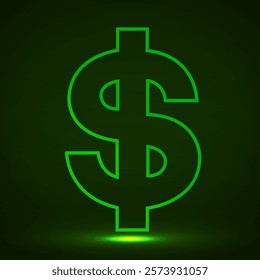 Symbol dollar. Usd currency symbol. Vector illustration