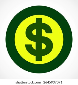Symbol dollar. Usd currency symbol. Vector illustration