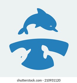 Symbol of the Dolphins, the stencil without sharp corners