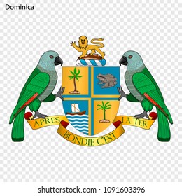 Symbol of Dominica. National emblem