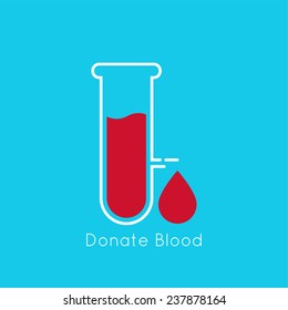 Symbol of donating blood. 
