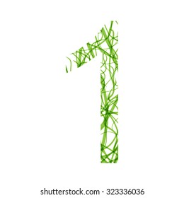 Symbol double exposure with green tree isolated on white background. Vector illustration. Green and white double exposure. 