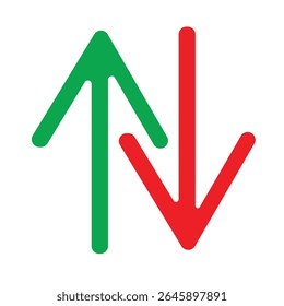 símbolo de seta para cima e para baixo ícone eps 10