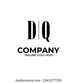 Symbol DQ letter logo on white background, can be used for art companies, sports, etc