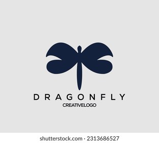 Symbol dragonfly illustration icon design