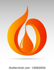 Symbol of a drop, orange, EPS-10 (gradient), vector illustration
