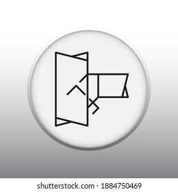 Symbol of Duct Tack Off with Splitter  Vector illustration Mechanical System Symbol