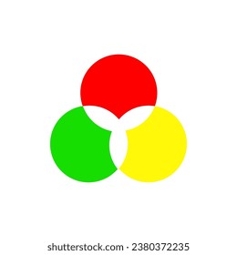Symbol of dynamic people forming unity. Vector