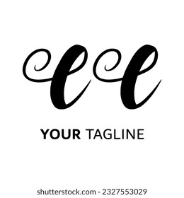 Symbol E letter logo on white background, can be used for art companies, sports, etc