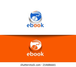 Symbol of ebook icons, vector illustration