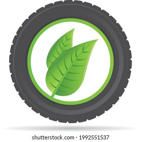 Symbol eco friendly tire for car