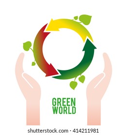 Symbol. Eco. Recycled. Nature. Vector
