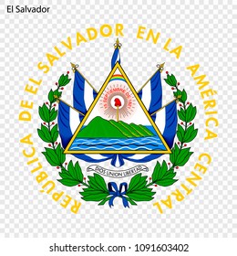 Symbol of El Salvador. National emblem