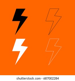 Symbol electricity  set  icon .