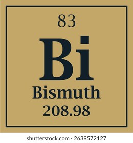 symbol for the element bismuth with atomic number and mass number with two colors - Powered by Shutterstock - Get 15% off with code: PIKWIZARD15