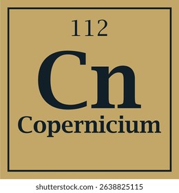 symbol for the element copernicium with atomic number with two colors