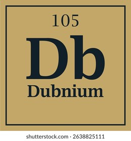 symbol for the element dubnium with atomic number with two colors