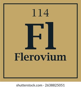 symbol for the element flerovium with atomic number with two colors