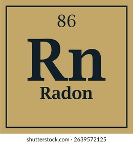 symbol for the element radon with atomic number with two colors