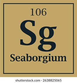 symbol for the element seaborgium with atomic number with two colors