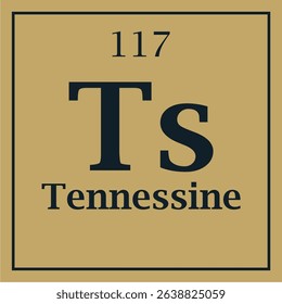 symbol for the element tennessine with atomic number with two colors