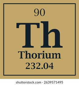 symbol for the element thorium with atomic number with two colors