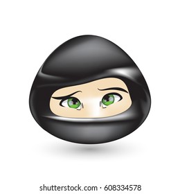 Symbol emoji ninja character cute