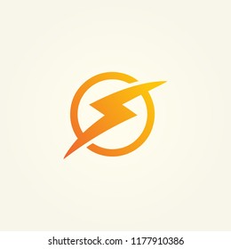 symbol of energy, power energy icon, lightning vector logo