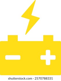 Symbol of energy and power - simple battery icon