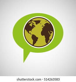 symbol environment globe graphic vector illustration eps 10