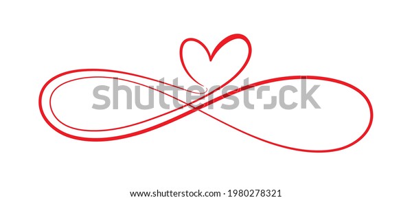 Symbol Eternal Love Heart Infinity Sign Stock Vector (Royalty Free ...