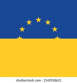 Symbol Europe Ukraine Flag Union