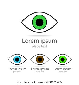 Symbol of eye.Template for design.