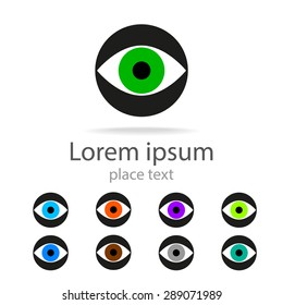 Symbol of eye.Template for design.
