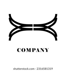 Symbol F letter logo on white background, can be used for art companies, sports, etc