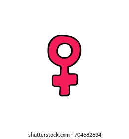 Symbol Of The Feminine Doodle Icon