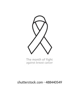 The symbol of the fight against breast cancer vector