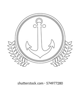 symbol figure anchor icon image, vector illustration
